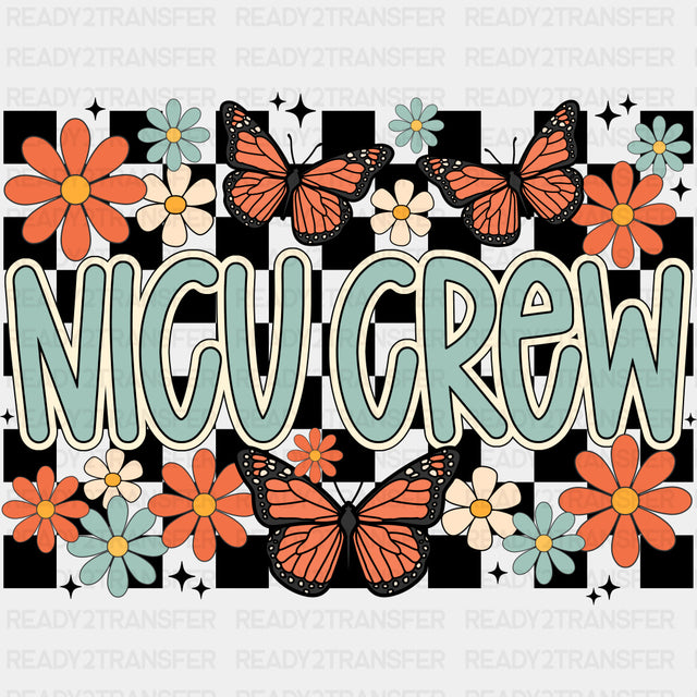 NICU Crew, Butterflies & Flowers - NICU Nurse DTF Transfers ready2transfer
