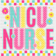 NICU Nurse, Colorful Checkered Design - NICU Nurse DTF Transfers ready2transfer