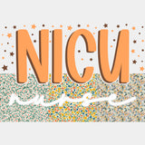 NICU Nurse, Flower Pattern & Stars - NICU Nurse DTF Transfers ready2transfer Light Color Design (See Imaging)