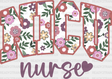 Nicu Nurse Heart Floral Design - Dtf Transfers