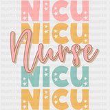 NICU Nurse, Star Shapes - NICU Nurse DTF Transfers ready2transfer