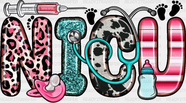 NICU Pink Leopard Design - NICU DTF Transfers