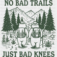 No Bad Trails Just Bad Knees - Hiking DTF Transfers