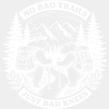 No Bad Trails Just Bad Knees - Hiking DTF Transfers - Adult Unisex - S & M (10’’) / Light Color Design (See Imaging)