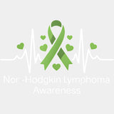 Non-Hodgkin Lymphoma Awareness ECG Line - Lymphoma DTF Transfers Adult Unisex - S & M (10’’) / Light Color Design (See