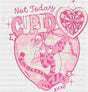 Not Today Cupid Tigger Pink Design - Valentine’s Day Dtf Transfer