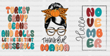 November Thanksgiving Design - Fall Cup Wrap Uv Sticker Permanent Dtf Decal