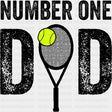 Number One Dad - Tennis DTF Transfers ready2transfer Dark Color Design (See Imaging)