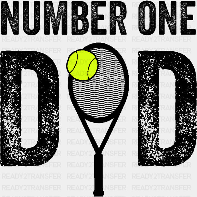 Number One Dad - Tennis DTF Transfers ready2transfer Dark Color Design (See Imaging)