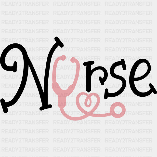 Nurse B&W - Nurse DTF Transfers ready2transfer Dark Color Design (See Imaging)