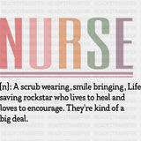 Nurse Definition - Nurse DTF Transfers ready2transfer Dark Color Design (See Imaging)