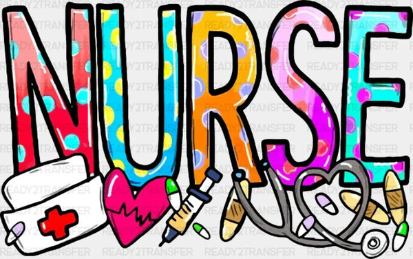 Nurse DTF Heat Transfer, Nurse Design, Healthcare Workers DTF