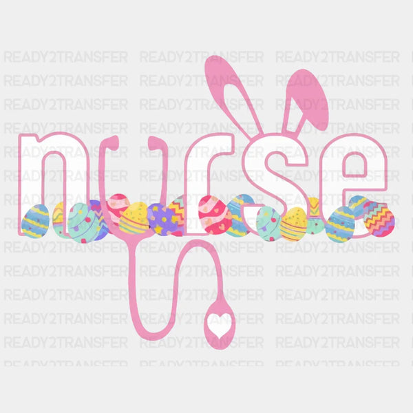 Nurse Easter DTF Heat Transfer, Easter Design