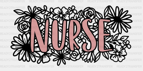 Nurse Floral DTF Transfer