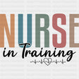Nurse In Training, ECG Line - Nurse DTF Transfers ready2transfer Dark Color Design (See Imaging)