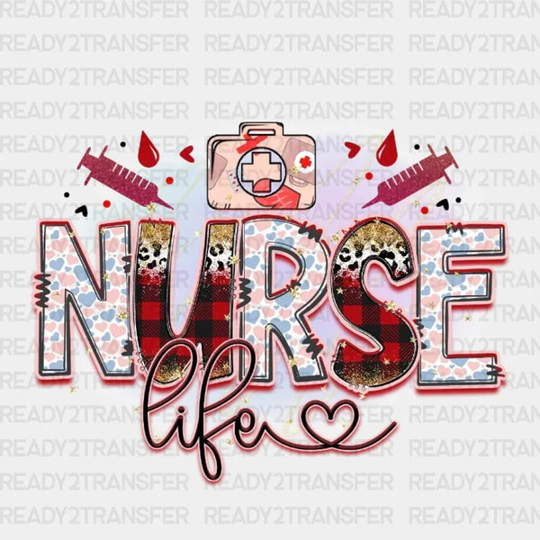 Nurse Life Red DTF Transfer