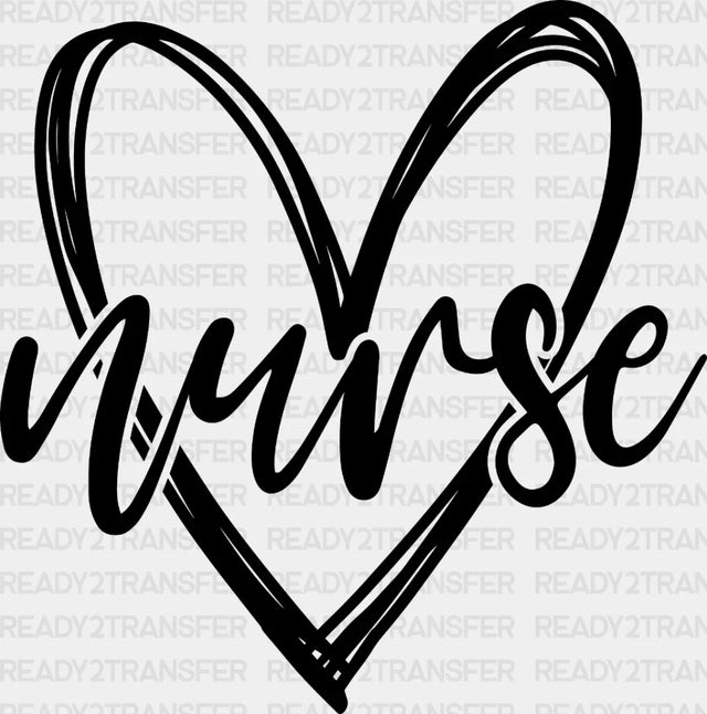 Nurse Love Bombing DTF Transfer ready2transfer Black