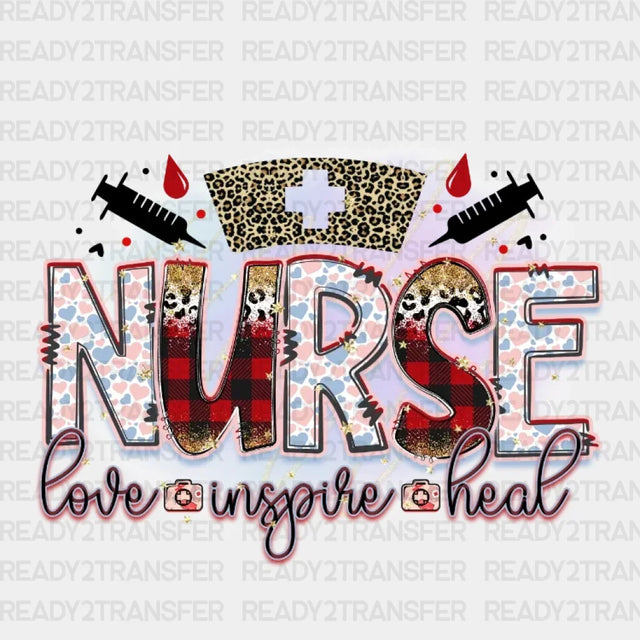 Nurse Love Heal Red Dtf Transfer