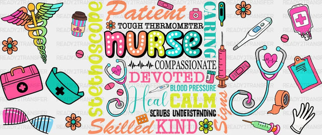 Nurse Qualities - Cup Wrap Uv Sticker Permanent Dtf Decal