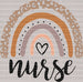 Nurse Rainbow DTF Heat Transfer, Nurse Design, Healthcare Workers DTF ready2transfer Black