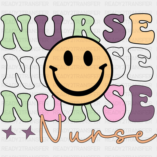 Nurse Smiley - Nurse DTF Transfers ready2transfer