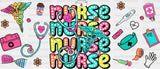 Nurse Stethoscope Design - Cup Wrap Uv Sticker Permanent Dtf Decal