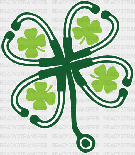 Nurse Stethoscope St. Patrick’s Day Dtf Heat Transfer Saint Patricks Design St Paddys