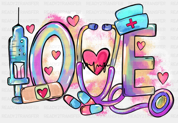 NURSE VIBES LOVE DTF Transfer