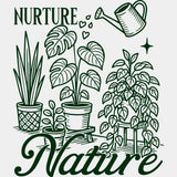 Nurture Nature - Plants DTF Transfers ready2transfer Green Color Design (See Imaging)