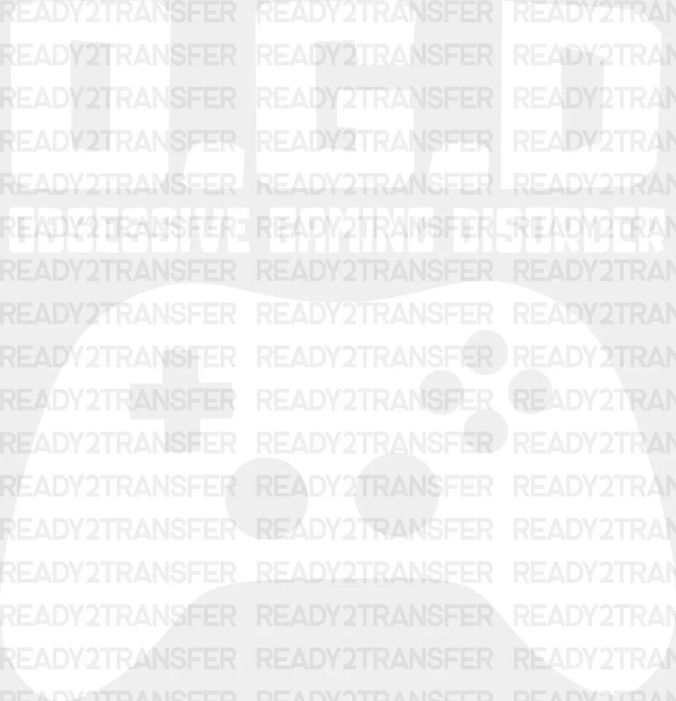 Obsessive Gaming Disorder - Video Game Dtf Heat Transfer Adult Unisex S & M (10’’) / Light