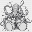 Octopus Drumming - Music DTF Transfers ready2transfer