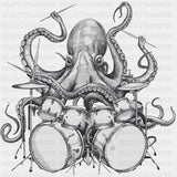 Octopus Drumming - Music DTF Transfers ready2transfer
