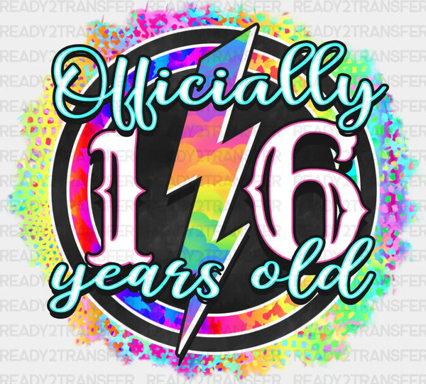 Officially 16 Years Old - Sweet 16 DTF Transfer