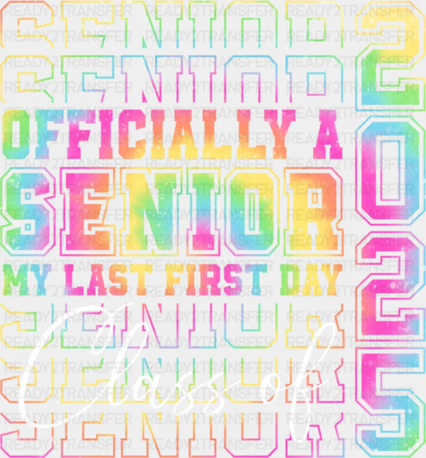 Officially A Senior - Graduation Iron On DTF Transfer