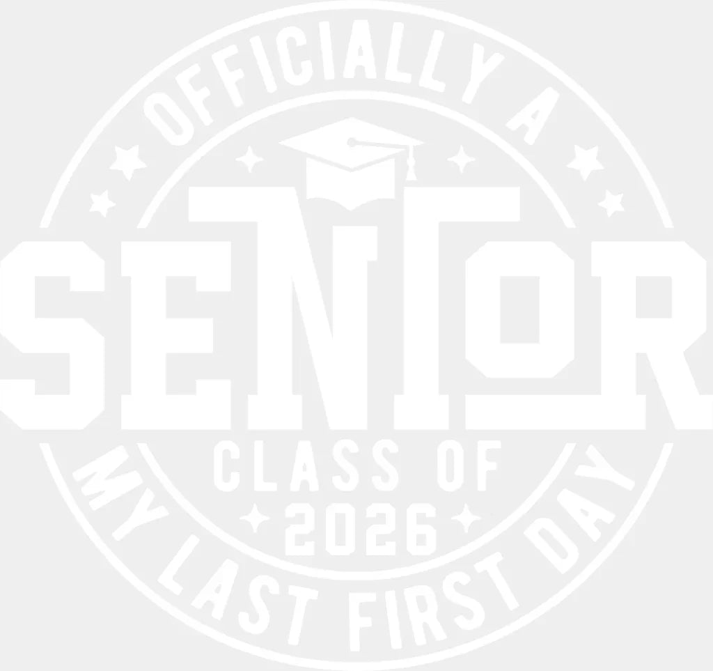 Officially My Last First Day 2026 - Graduation DTF Transfer Adult Unisex - S & M (10’’) / Light Color Design (See