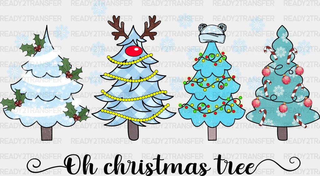 Oh Christmas Tree - Winter Iron On Dtf Transfer Adult Unisex S & M (10’’) / Dark Color Design