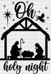 Oh Holy Night DTF Transfer ready2transfer Black