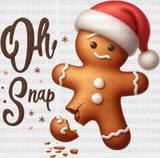 Oh Snap Cookie Design - Christmas Dtf Transfer