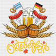 Oktoberfest, Barrels & Sausages & Beer - Oktoberfest DTF Transfers ready2transfer