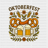Oktoberfest, Pretzels, Beers & Sausage - Oktoberfest DTF Transfers ready2transfer
