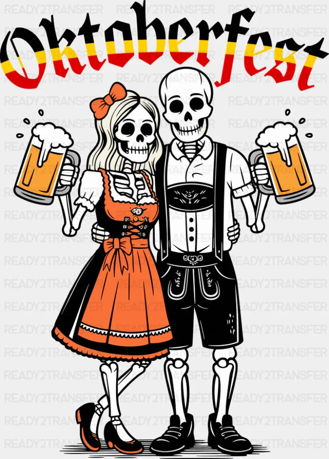 Oktoberfest Skeletons - Oktoberfest DTF Transfer