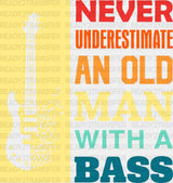 Old Man With A Bass - Singing Dtf Heat Transfer