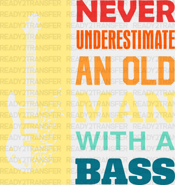 Old Man With A Bass - Singing DTF Heat Transfer