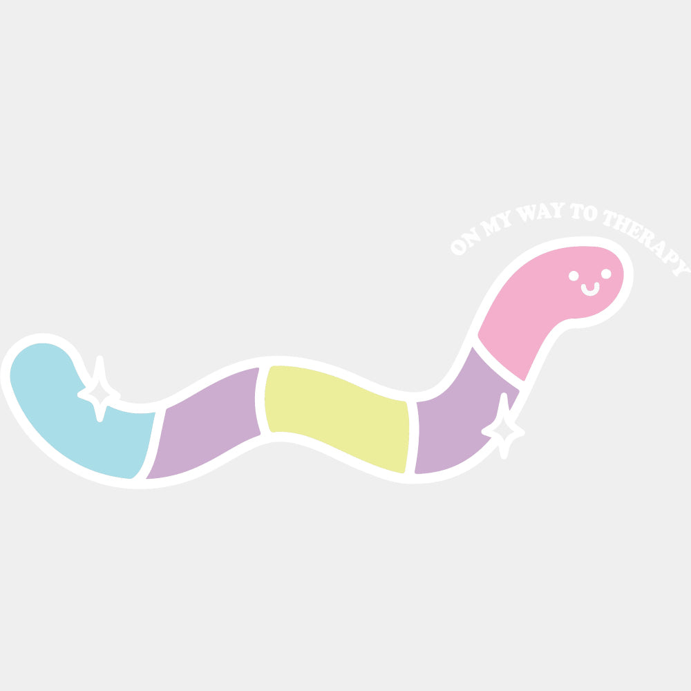 On My Way To Therapy - Mental Health DTF Transfers ready2transfer Light Color Design (See Imaging)