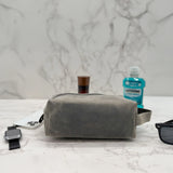 Custom Engraved Leather Dopp kit for men