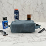 Custom Engraved Leather Dopp kit for men