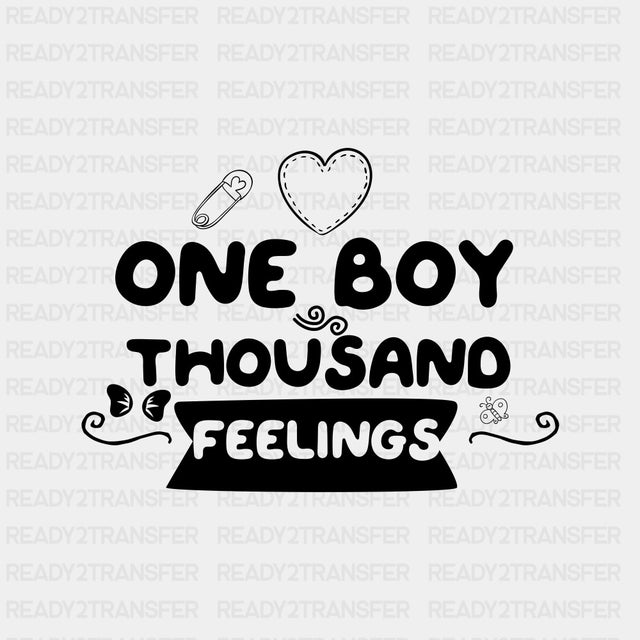 One Boy Thousand Feelings - Baby DTF Transfer ready2transfer Dark Color Design (See Imaging)