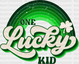 One Lucky Kid St. Patrick’s Day Dtf Heat Transfer Saint Patricks Design St Paddys