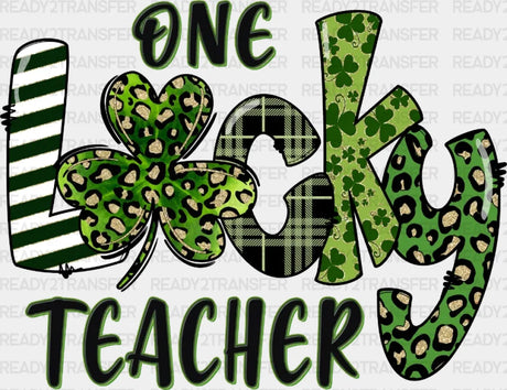 One Lucky Teacher St. Patrick’s Day Dtf Heat Transfer Saint Patricks Design St Paddys