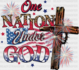 One Nation Under God 4Th Of July Dtf Transfer